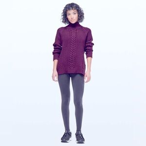 Bring the cozy turtleneck lululemon burgundy sweater Size 2